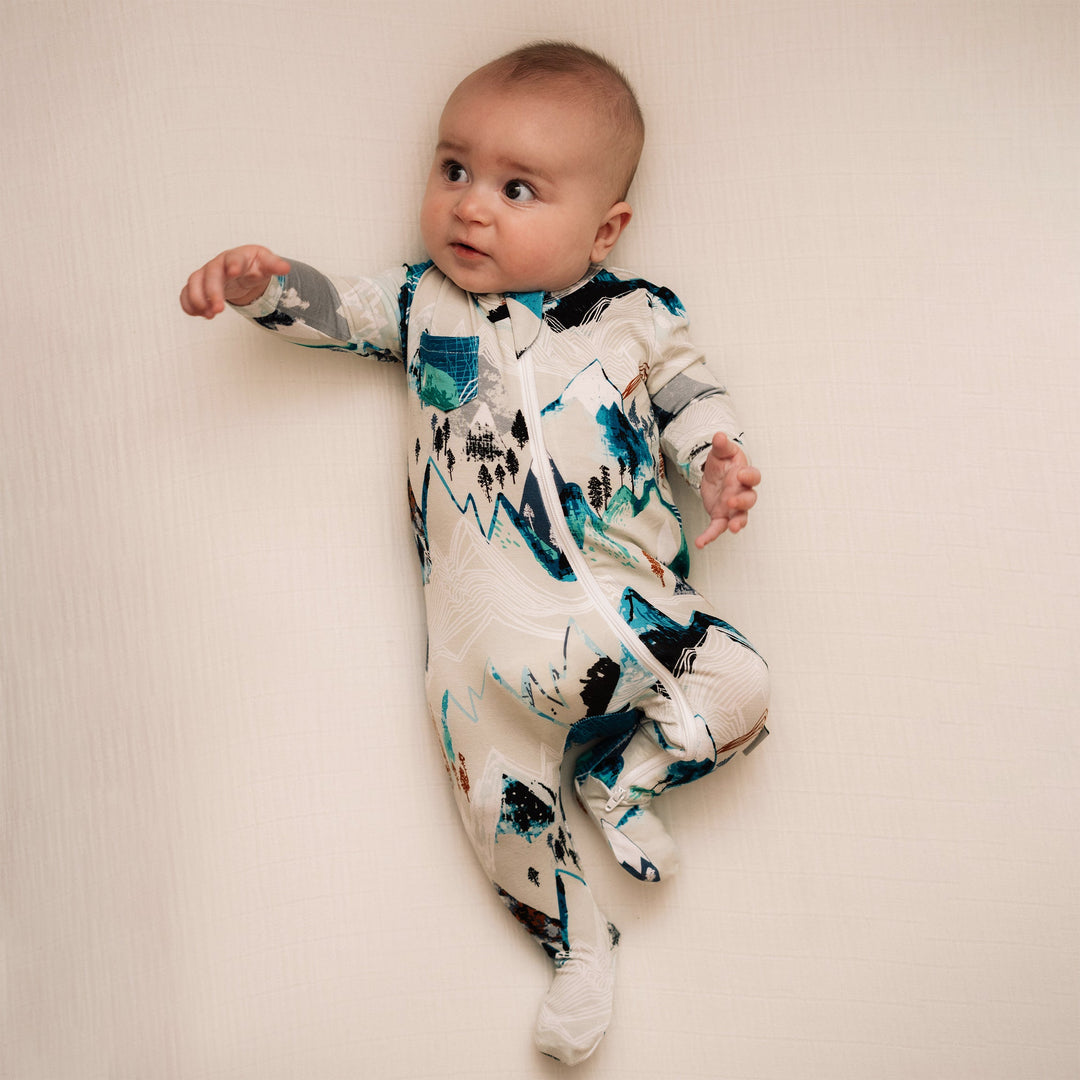 ROCKY MOUNTAINS FOOTED JAMMIES by Milk Snob