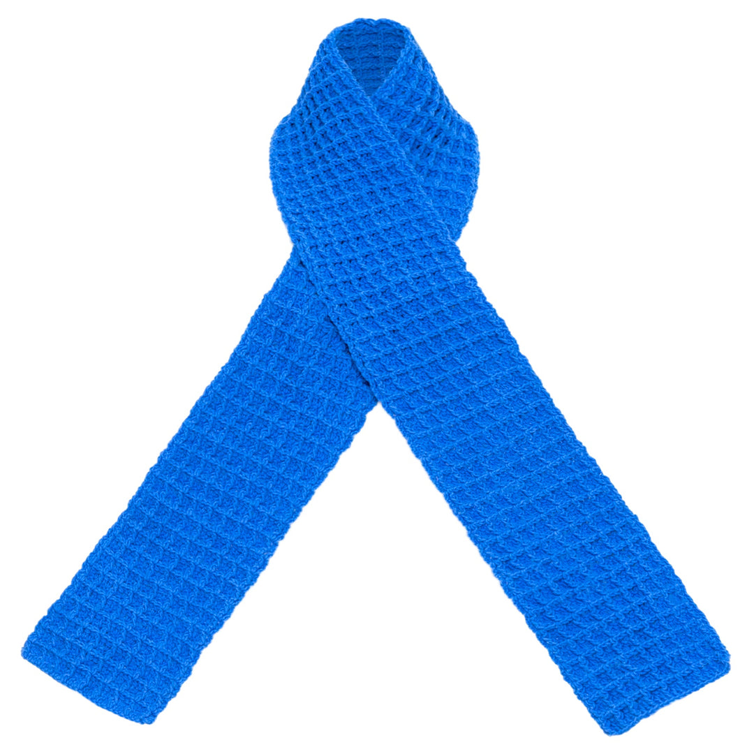 WAFFLE Crochet Scarf in Savoy Blue by BrunnaCo
