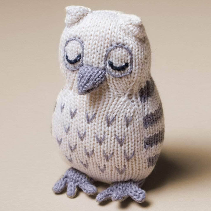 Organic Baby Toys - Newborn Rattles | Owl by Estella