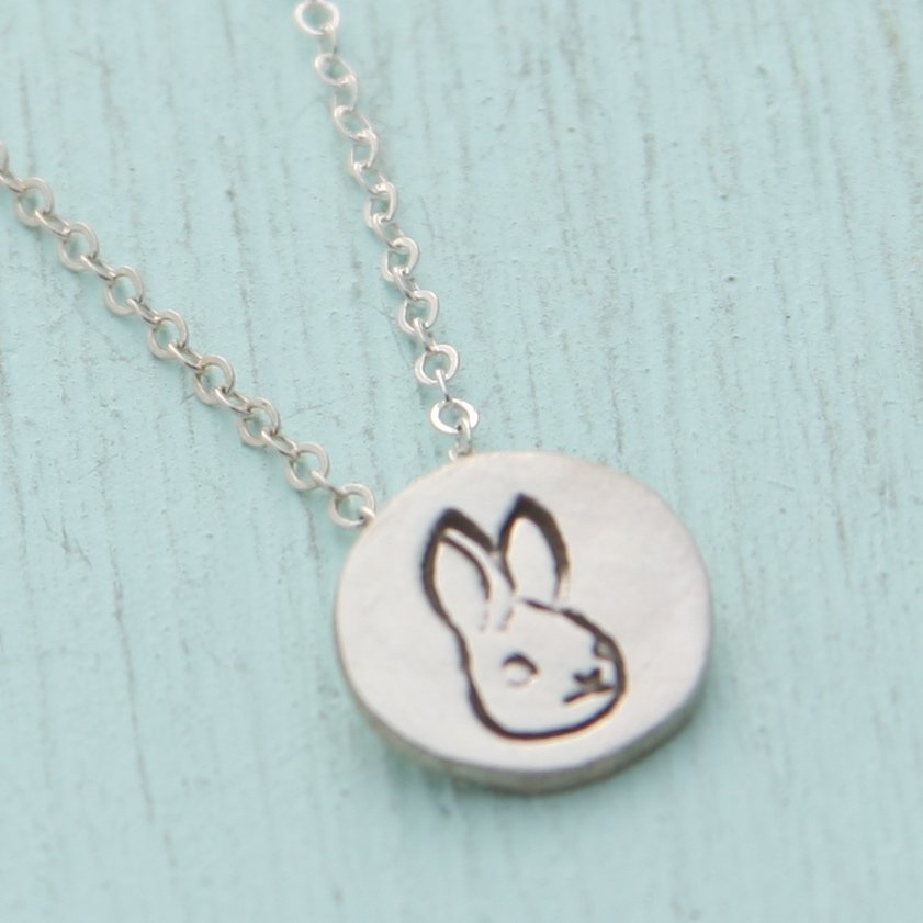 boygirlparty® Tiny Bunny Head necklace