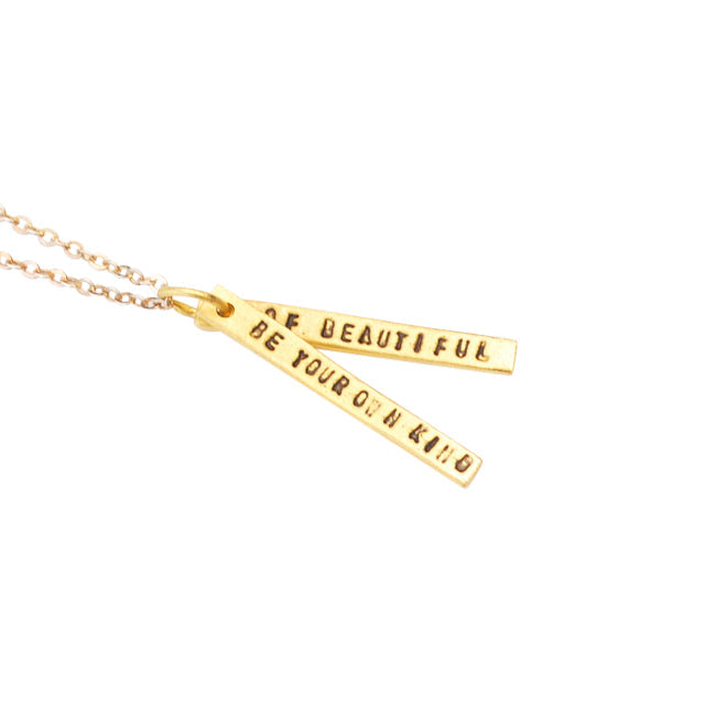 Be Your Own Kind of Beautiful | Quote Necklace | Pride Collection