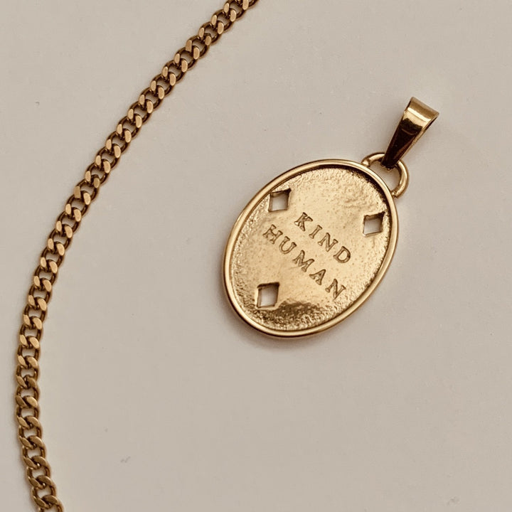 Kind Human Necklace- Gold