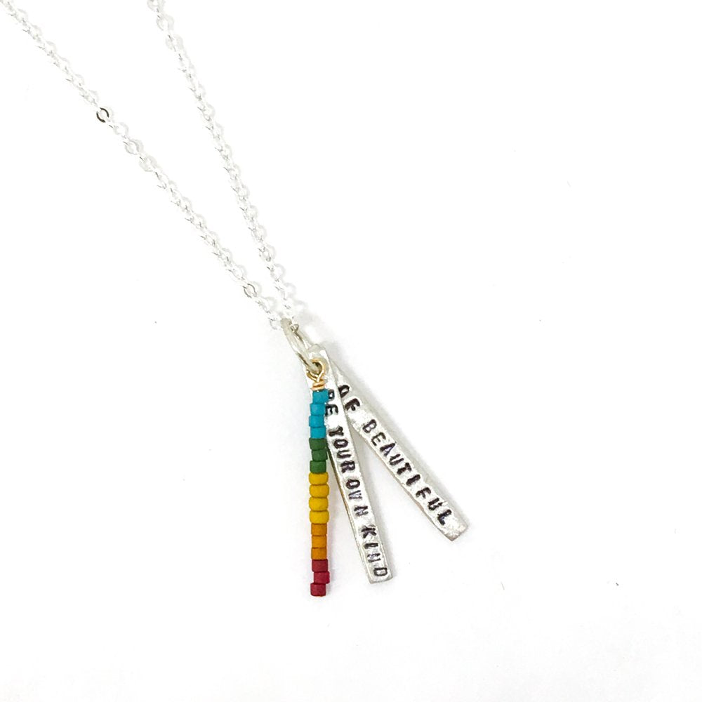 Be Your Own Kind of Beautiful | Quote Necklace | Pride Collection