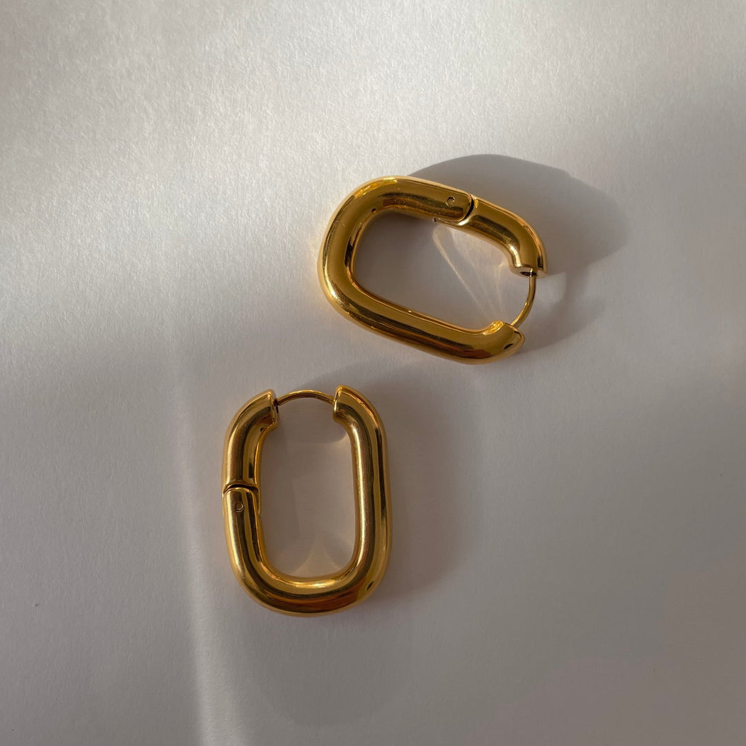 Rectangle Earrings- Gold