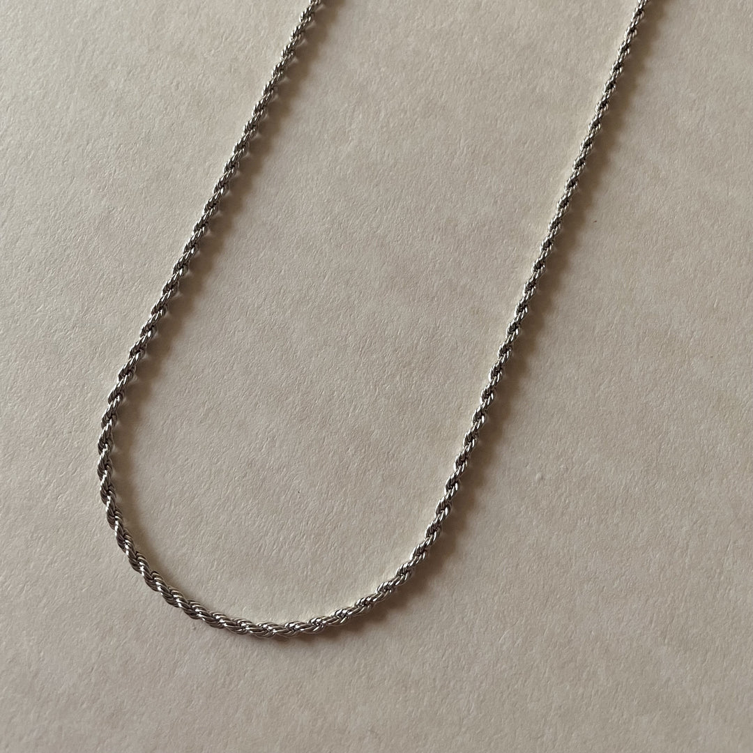 Slim Corde Necklace - Silver