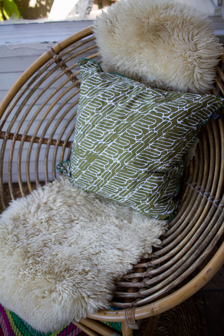 Batik Pillow | Olive Green